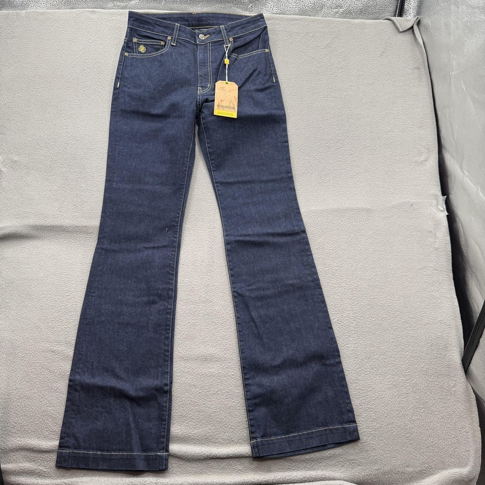 Schaefer Outfitter Dallas Jean Jeans Womens 27L Dark Indigo Wash Bootcut Denim